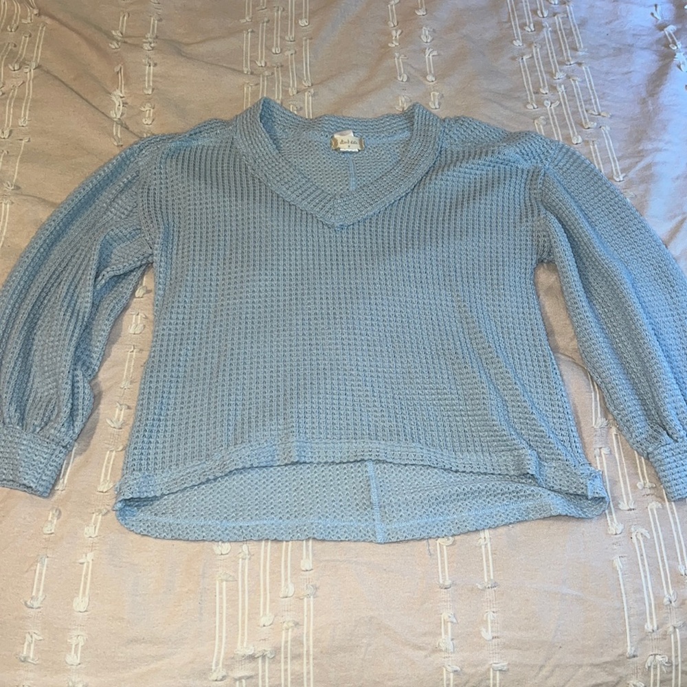Blue long sleeve top